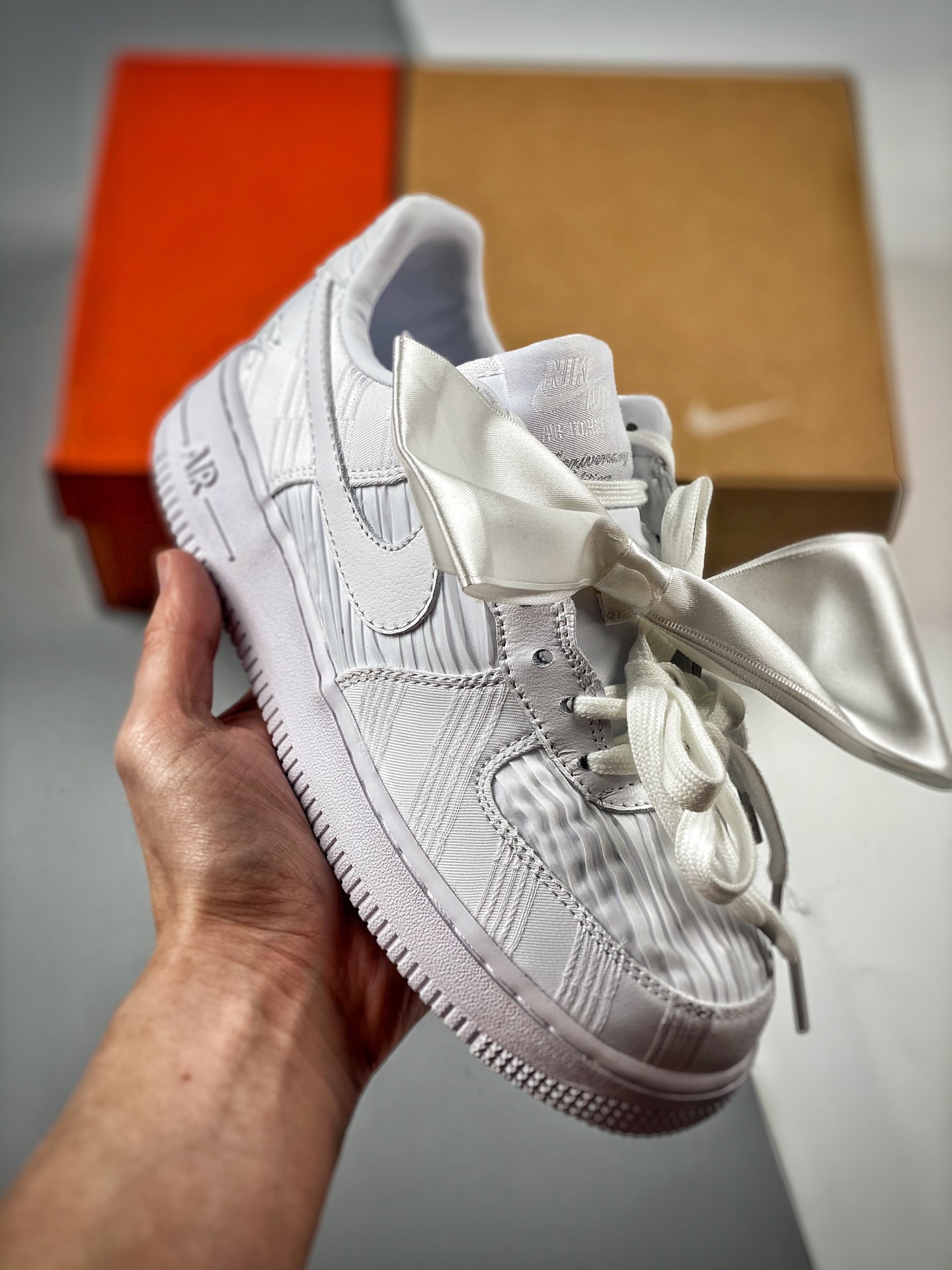 -3 Nike Air Force 1 '07 Moño, zapatillas casuales de caña baja Air Force One, tela de caucho importada, horma original …