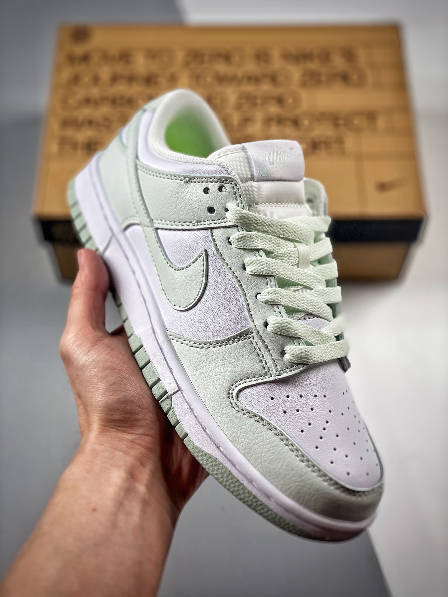 -2 Nk Dunk SB Low blanco y verde claro, producción original de fábrica grande, lanzamiento real, materiales de primera …