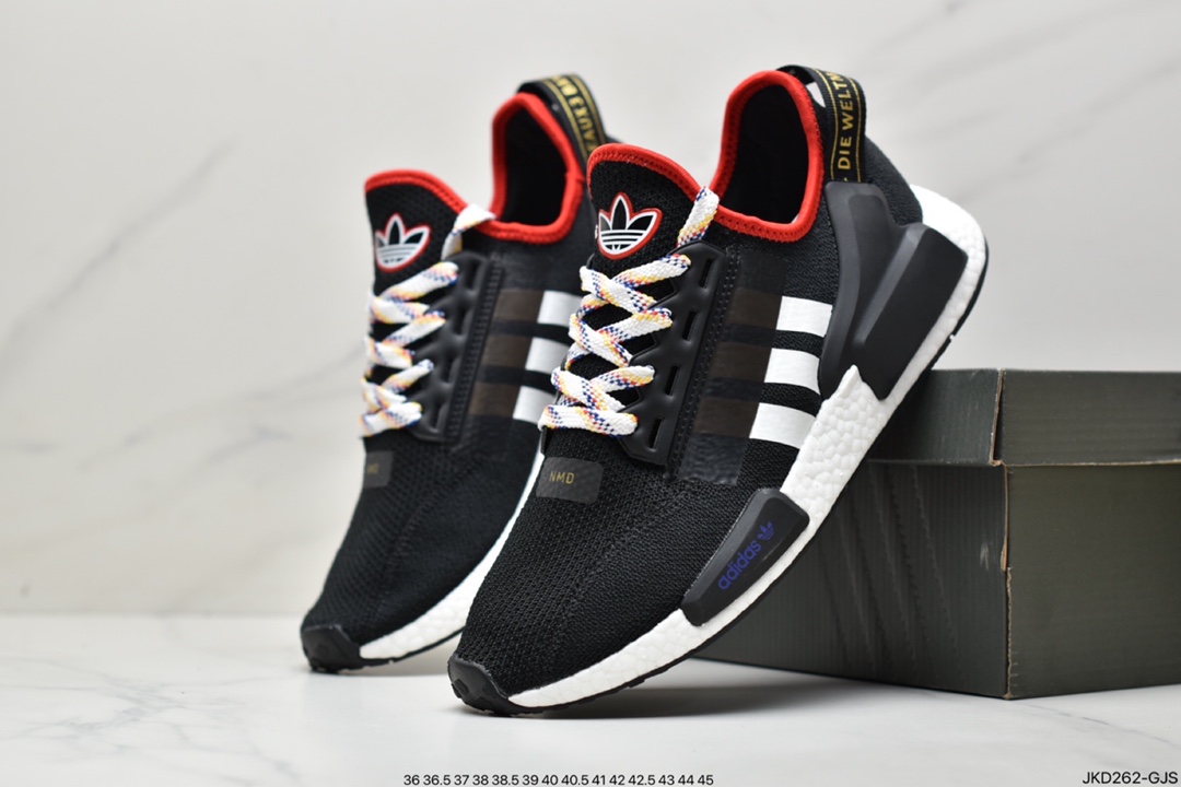 Really explosive Adidas Adidas NMD_R1 V2 Boost popcorn super elastic midsole running shoes