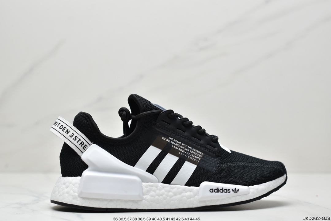 Really explosive Adidas Adidas NMD_R1 V2 Boost popcorn super elastic midsole running shoes