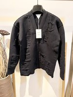 Buy Luxury 2023
 Bottega Veneta Clothing Coats & Jackets Black Unisex Knitting Spandex Net