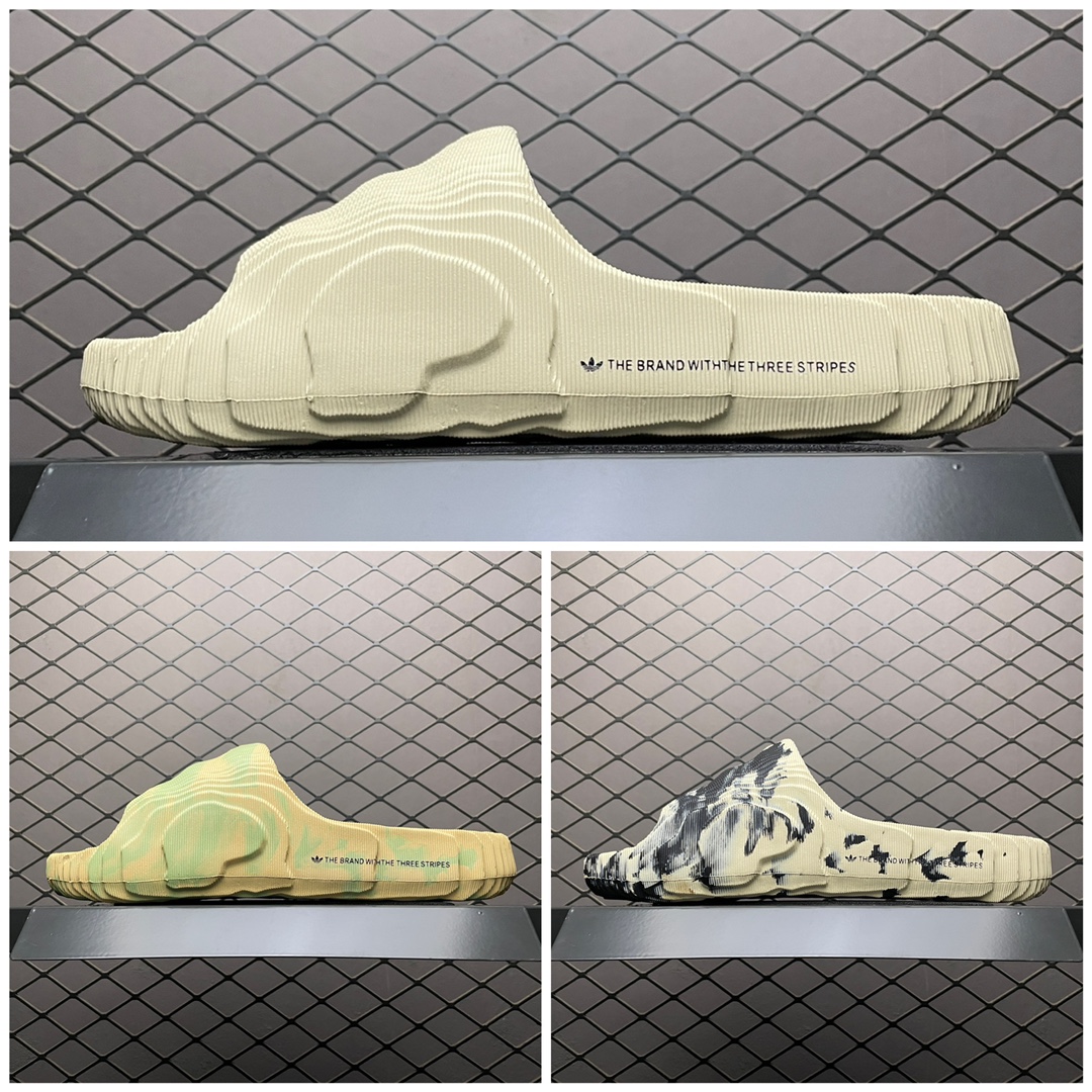 阿迪 Adilette 22 夏季新款3D打印沙滩休闲拖鞋 GX6947 整体造型从视觉上带来舒适感的同时 亦能满足多种风格的搭配 尺码:36 8