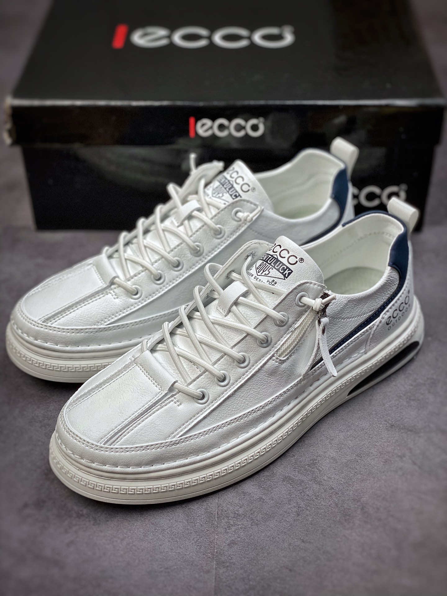 240  ECCO 爱步  黄景瑜同款休闲小皮鞋