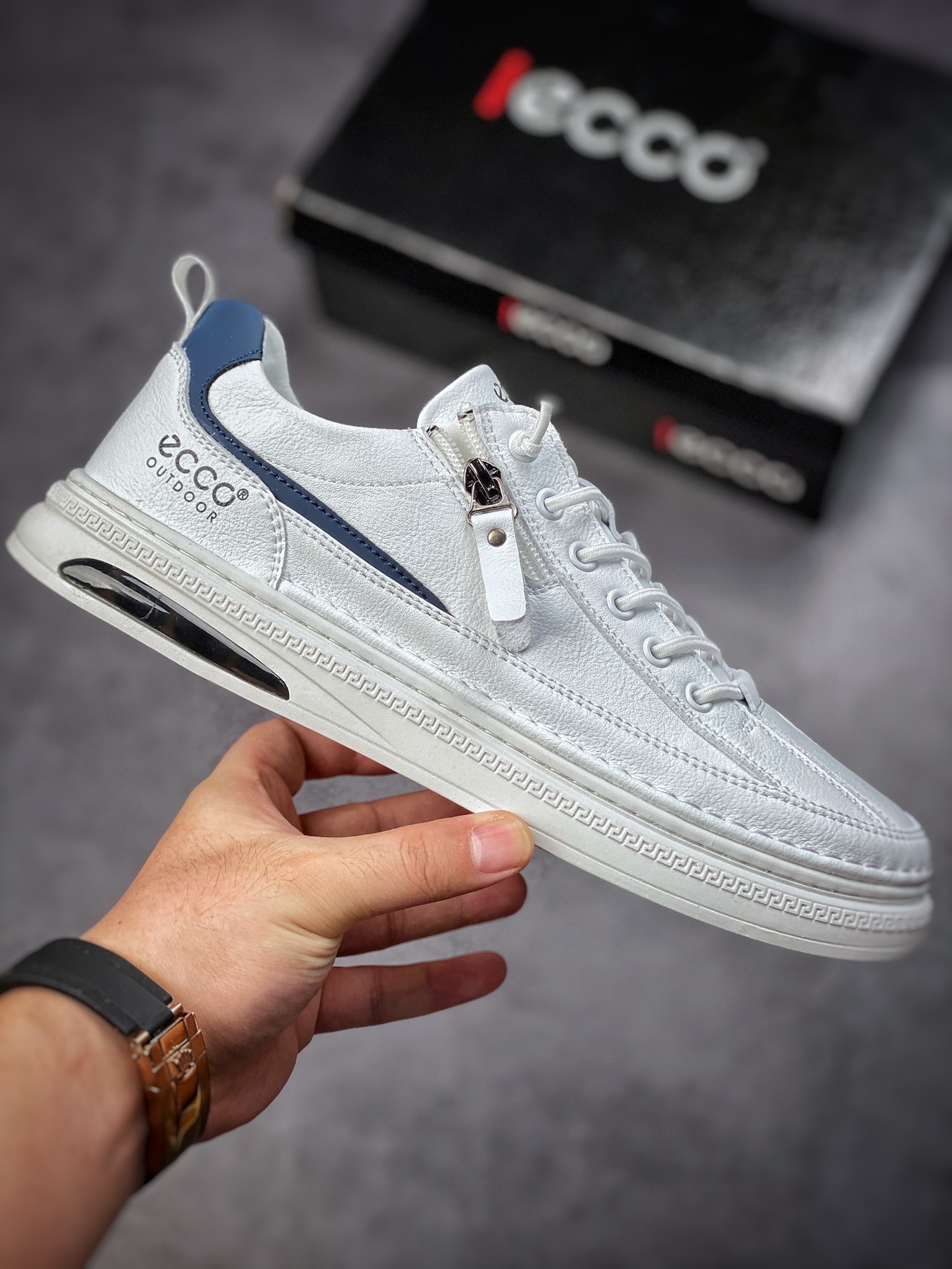 240  ECCO 爱步  黄景瑜同款休闲小皮鞋