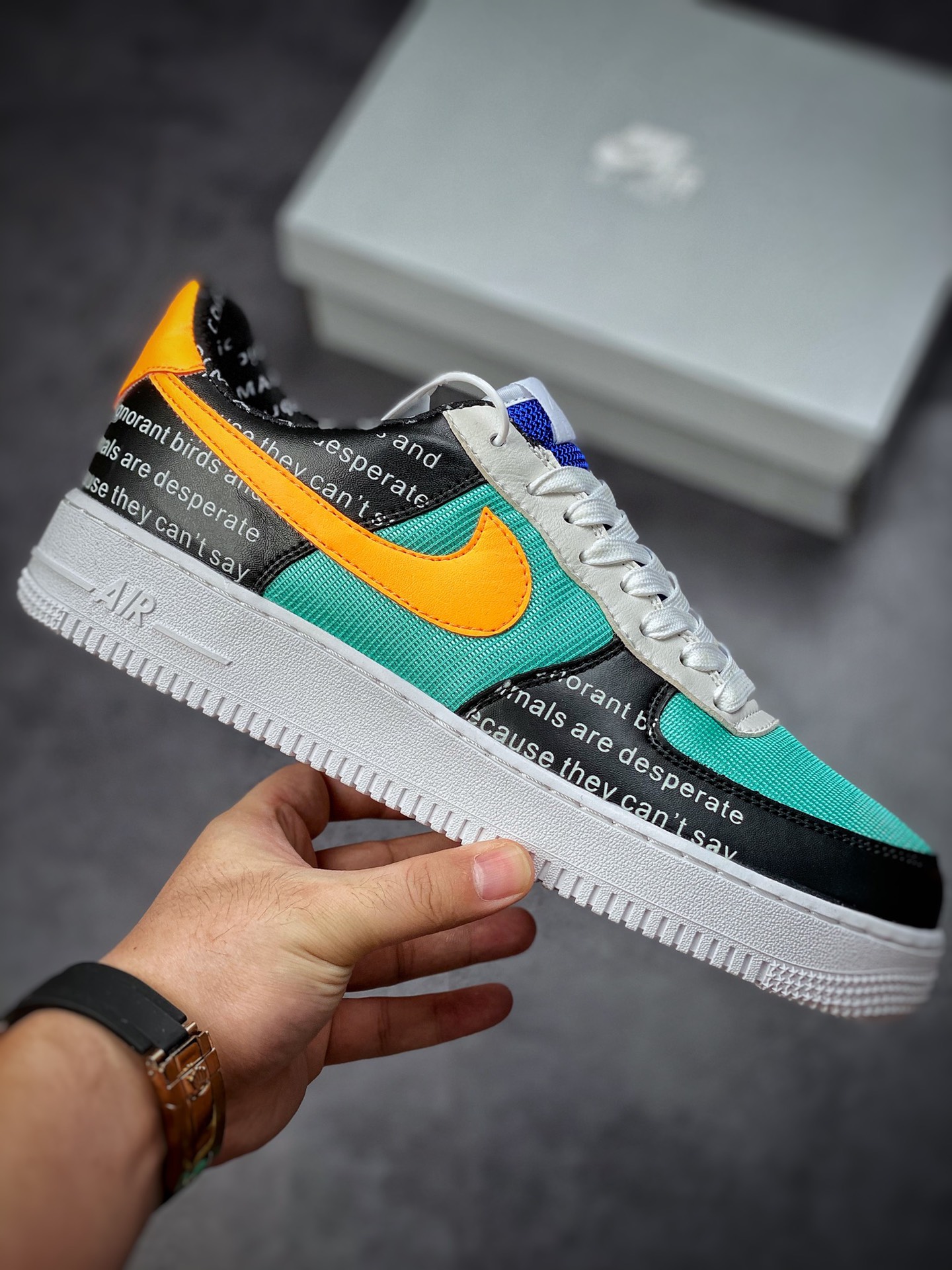 200 Nike Air Force 1 Low 07 黄绿字母 CI0057-100