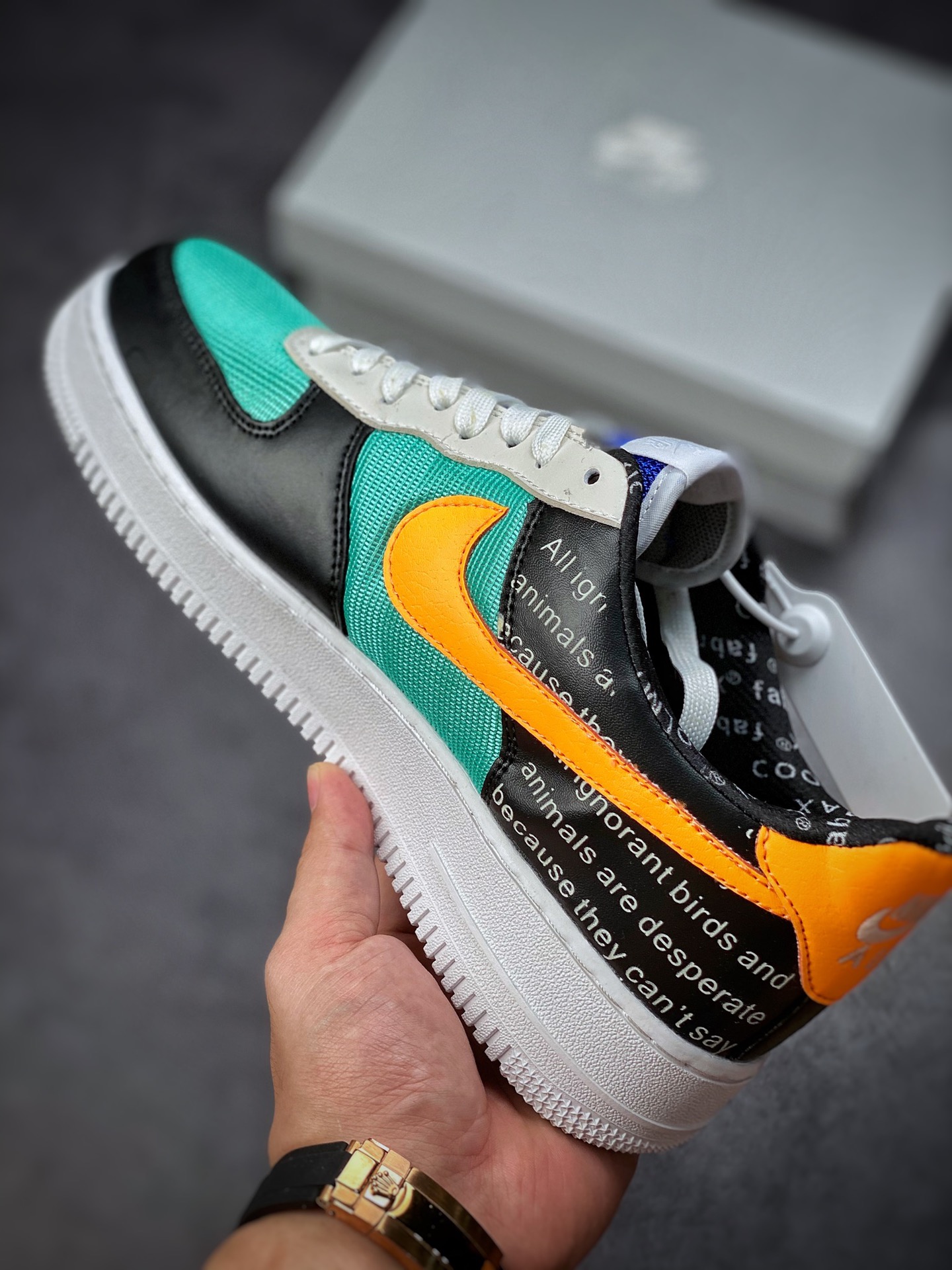 200 Nike Air Force 1 Low 07 黄绿字母 CI0057-100