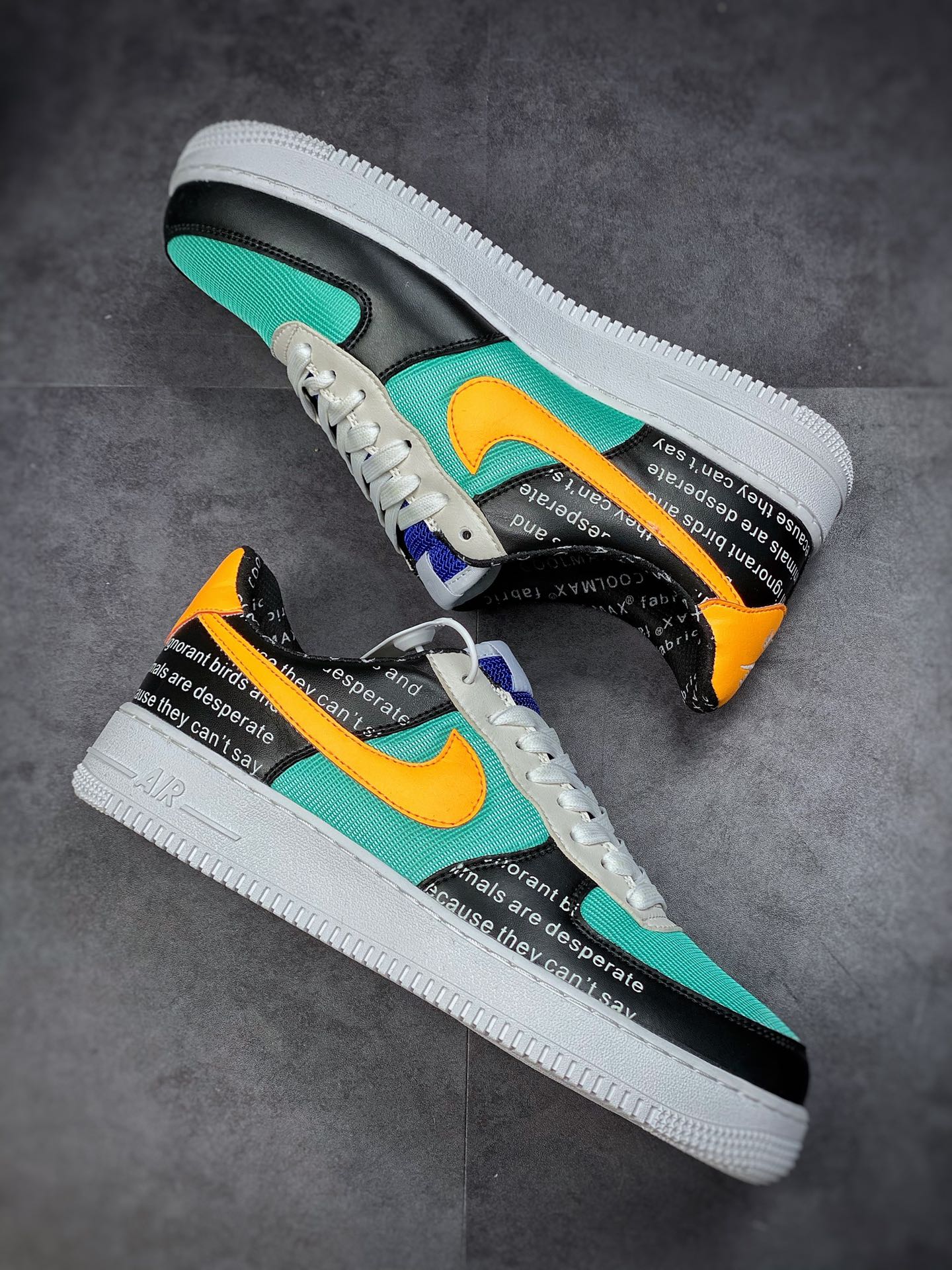 200 Nike Air Force 1 Low 07 黄绿字母 CI0057-100