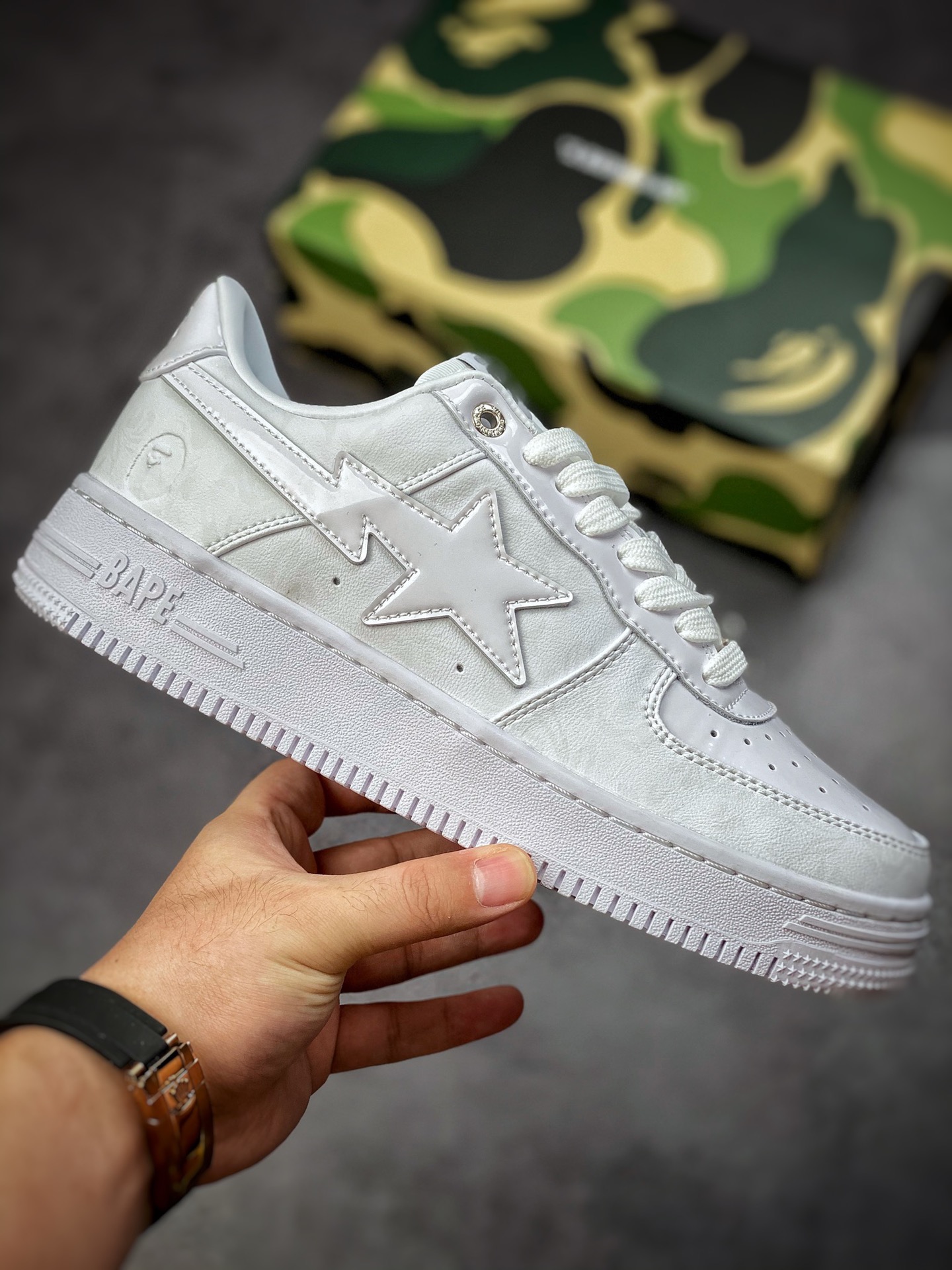 Japan's Harajuku trend brand A Bathing Ape BAPE Sta Low flash star series low-top sneakers 1H7-0288-111