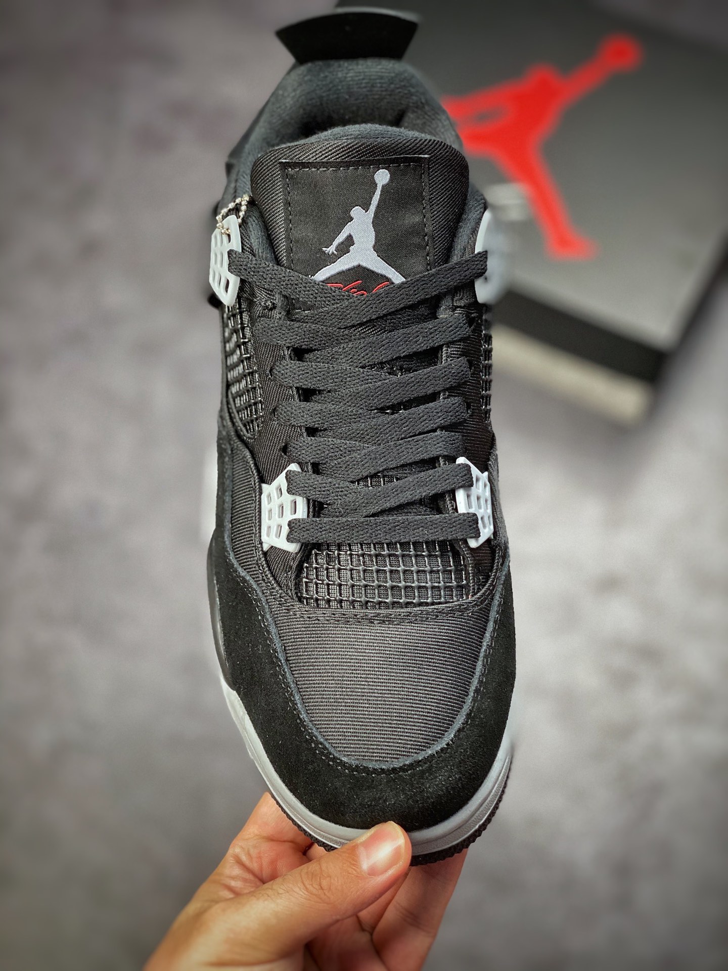 200 Air Jordan 4 ”Olive Canvas” 黑灰牛仔布 DH7138-006