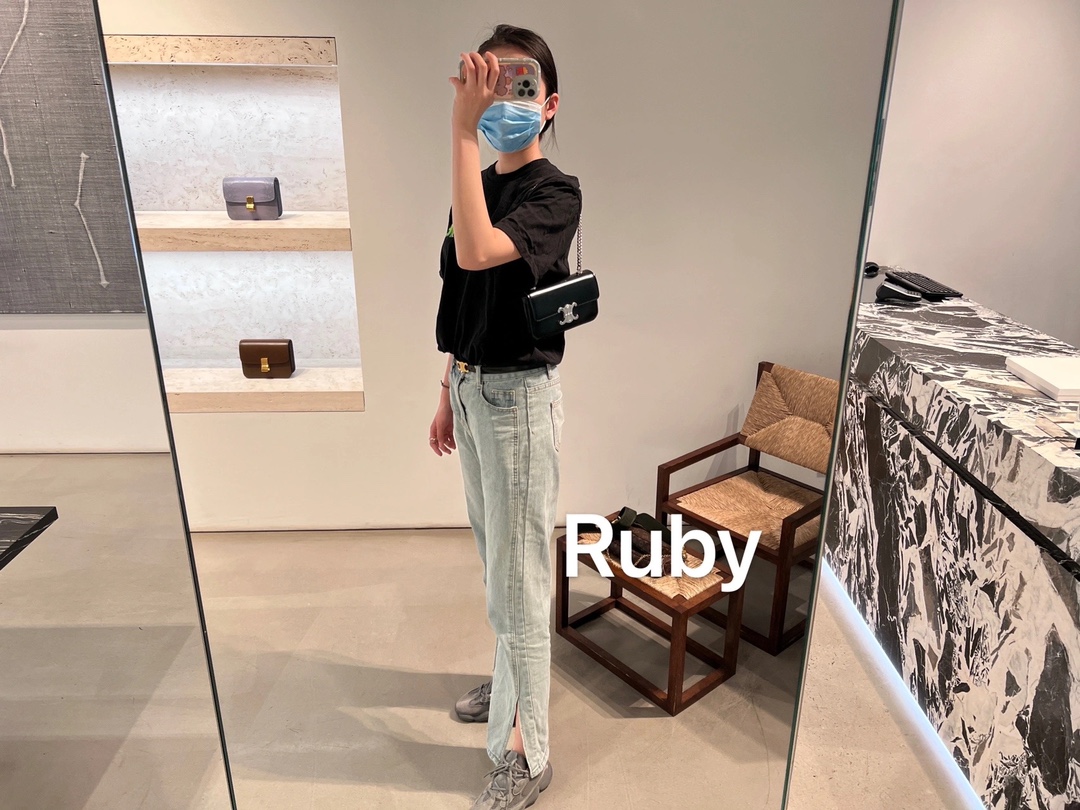 CELINE CHAIN SHOULDER 20.5CM BAG 197993黑色/银扣