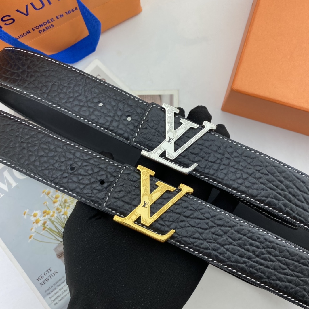 配全套包装礼盒路易威登LV男士花皮腰