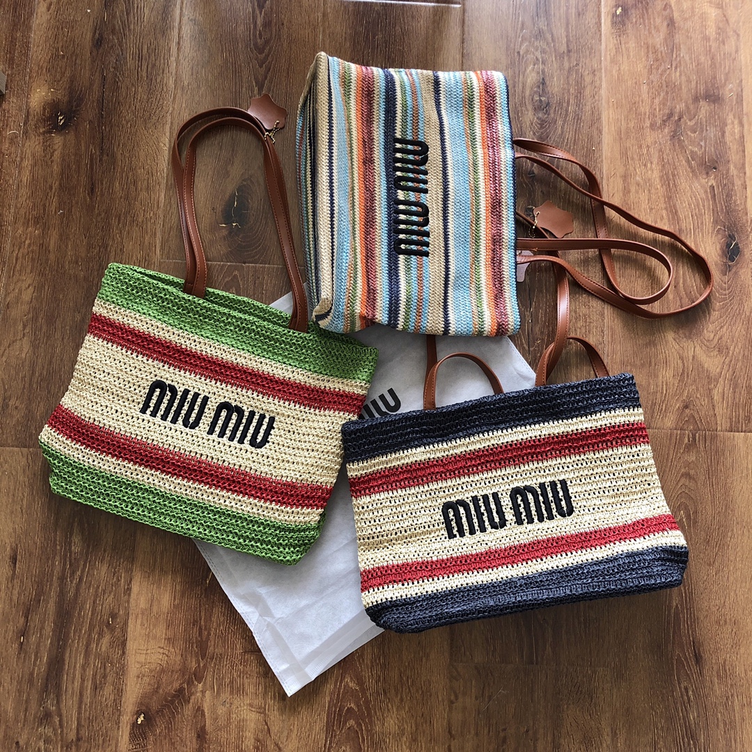 Miu Miu Woven Straw Bag - Comprehensive