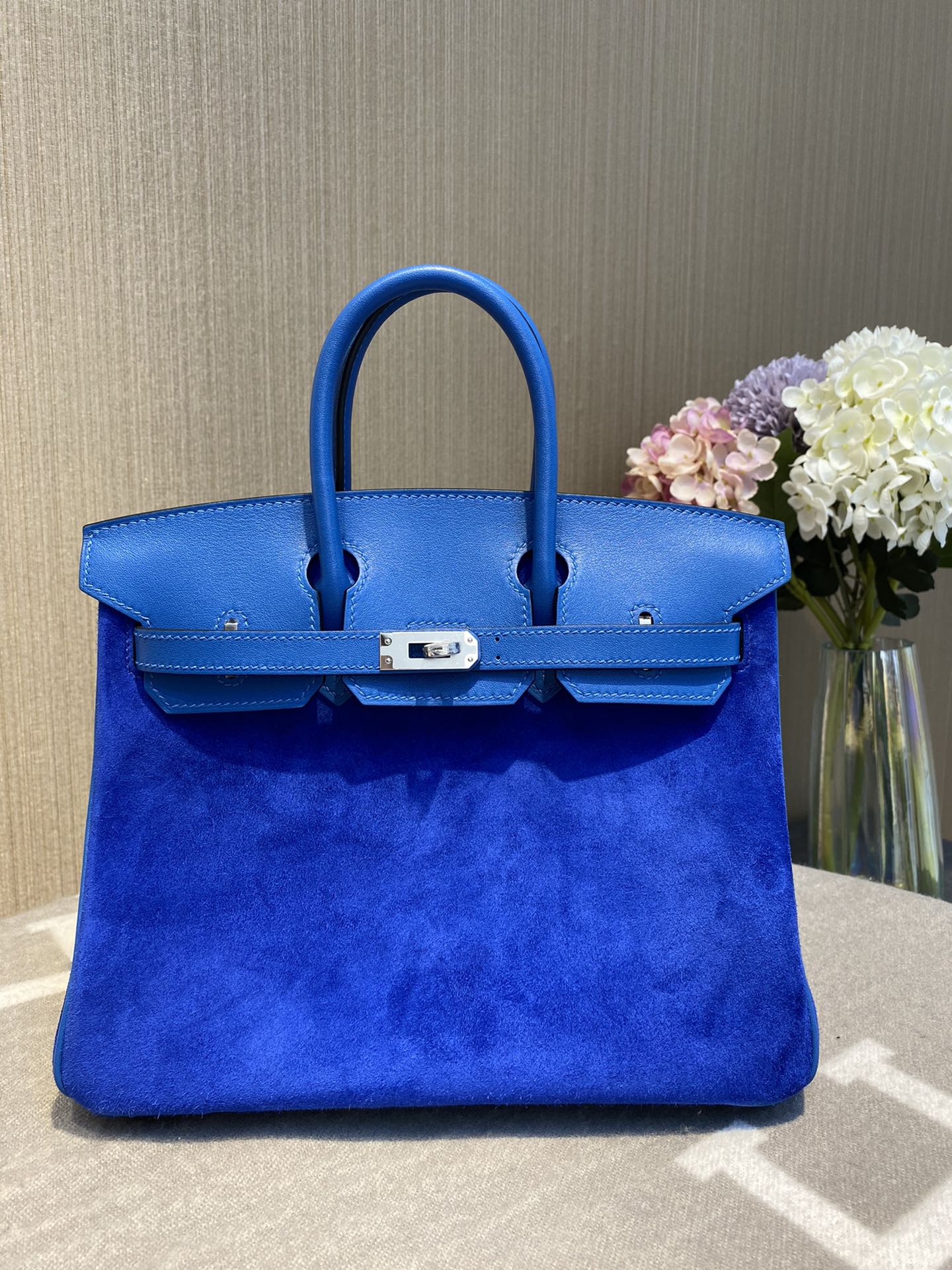 NO:754131,Birkin 25cm imported suede with original Swift leather, Hermes, hermes, stuart weitzman, chamois leather, Hermes,19860909Birkin 25cm 进口麂皮拼原厂Swift皮,爱马仕,hermes,stuart weitzman,chamois leather,Hermes,,Bag