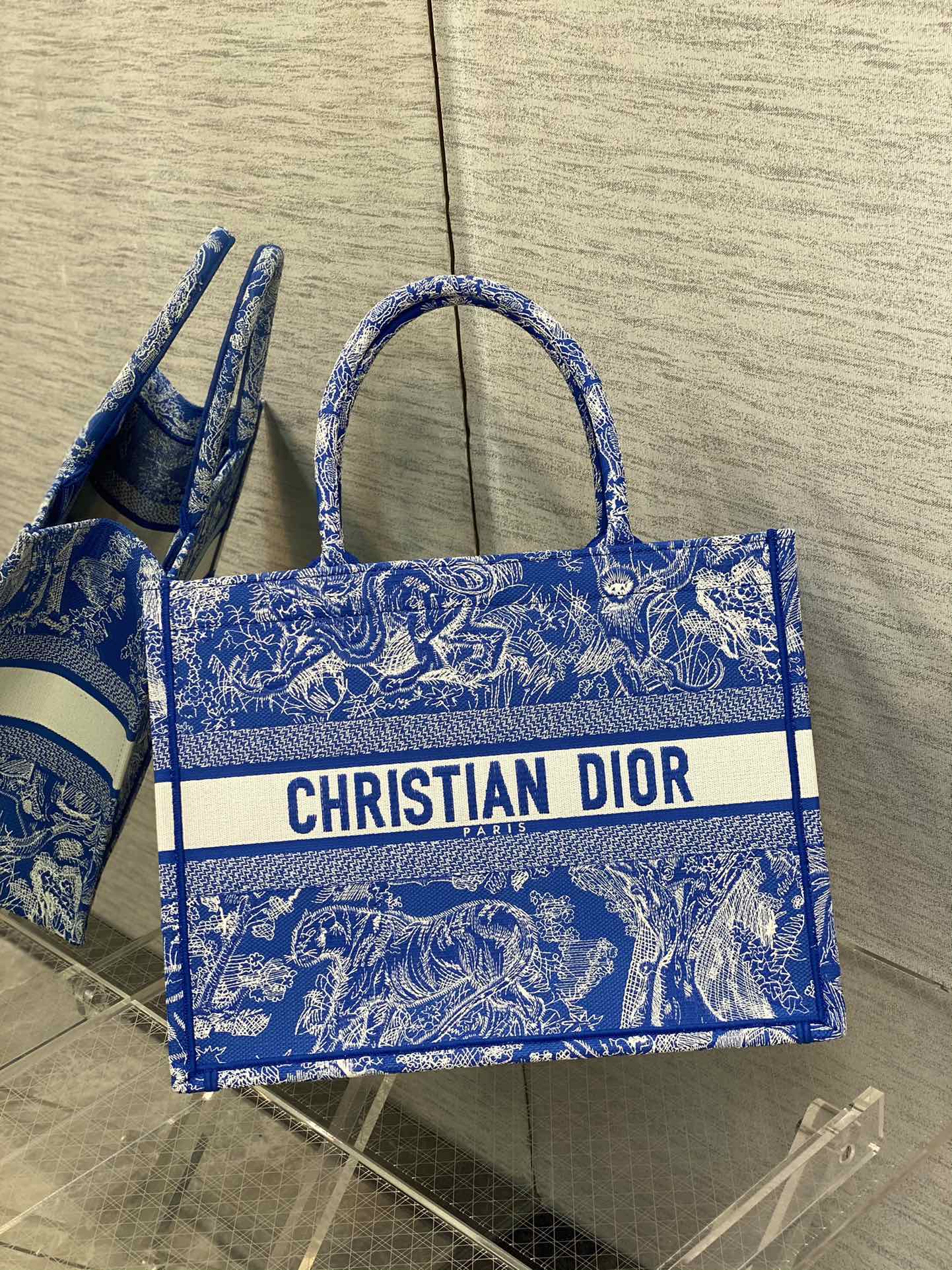 DIOR Tote 帆布 刺绣 托特包
