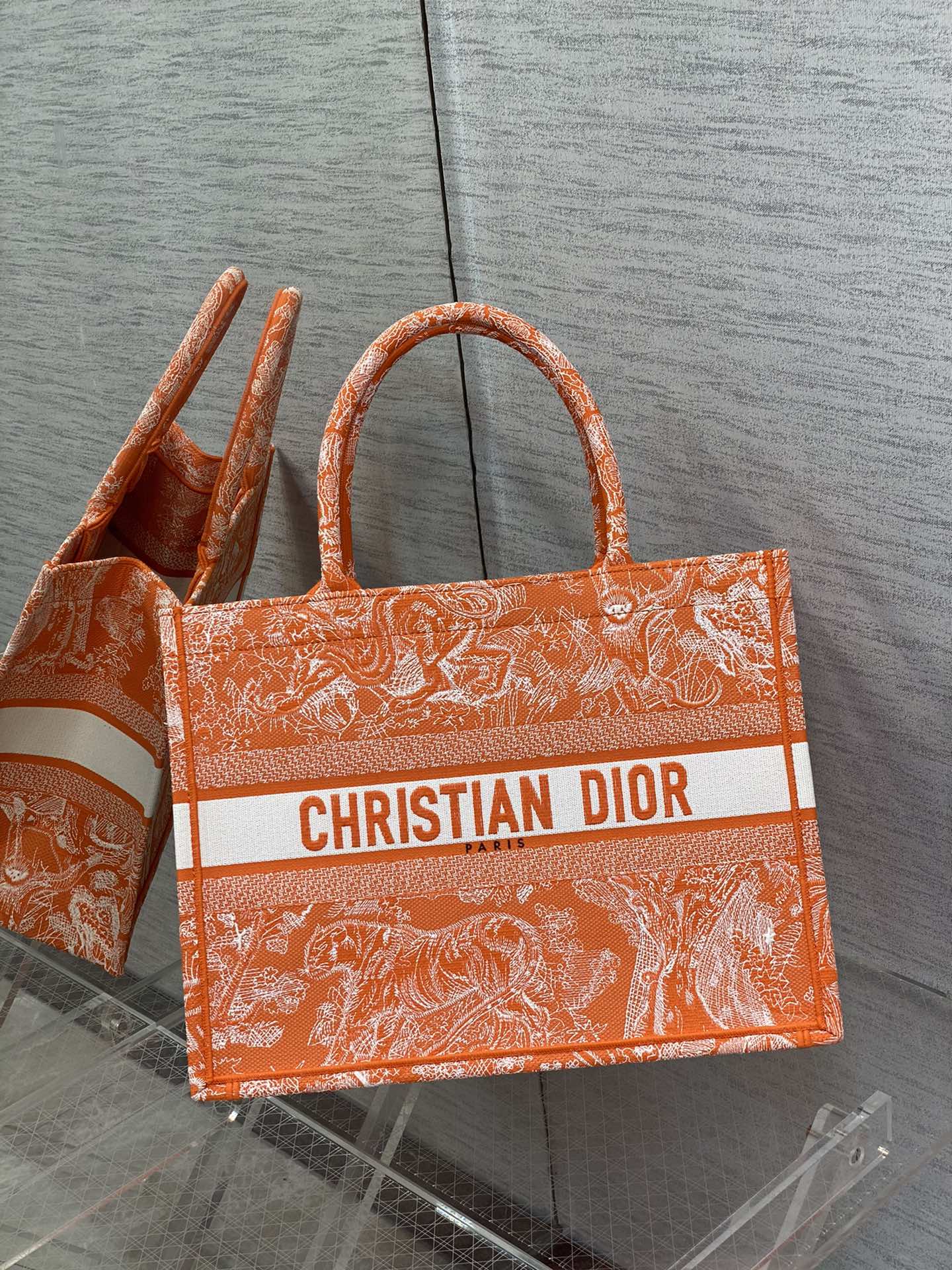 DIOR Tote 帆布 刺绣 托特包