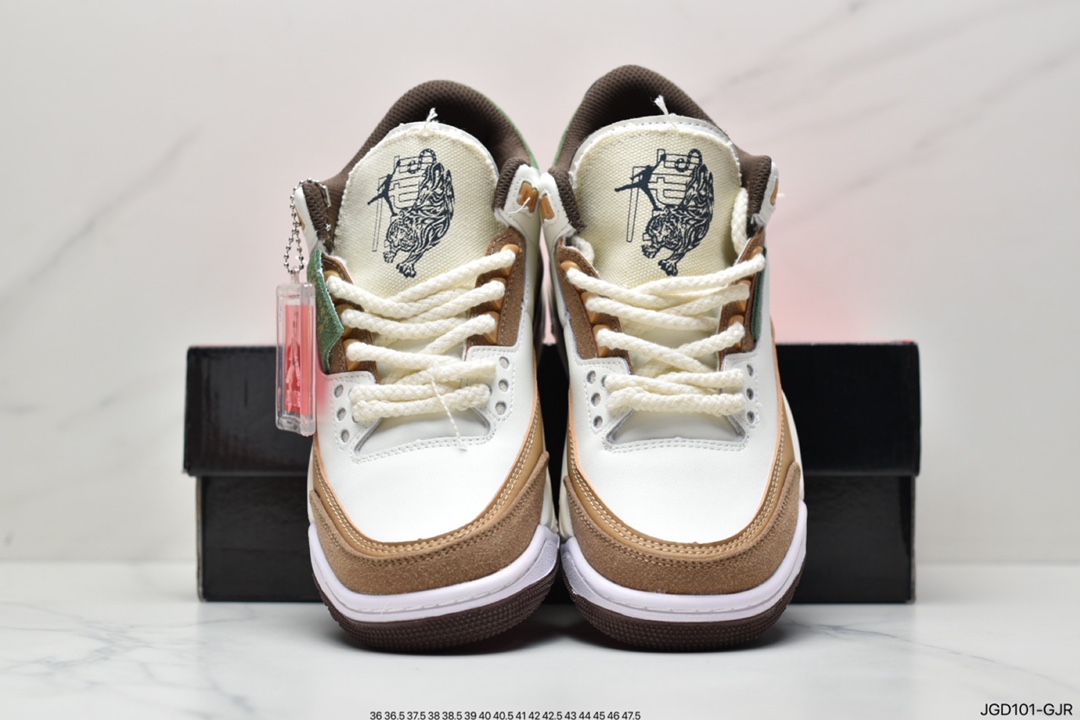 180  Air Jordan 3 虎年限定 AJ3 乔丹3代 aj3 乔3 虎年解构 398614-500