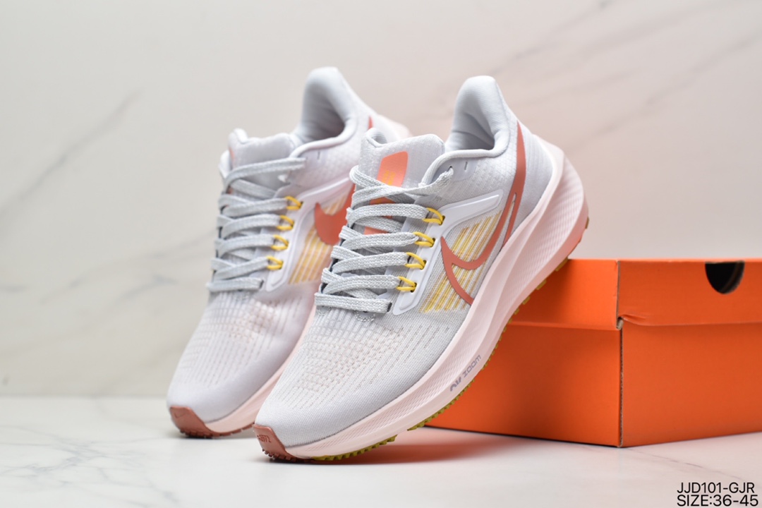 130 耐克Nike Zoom Pegasus 39”Sail/Cube Pink” 登月 39代超级飞马涡轮增压马拉松休闲运动慢跑鞋