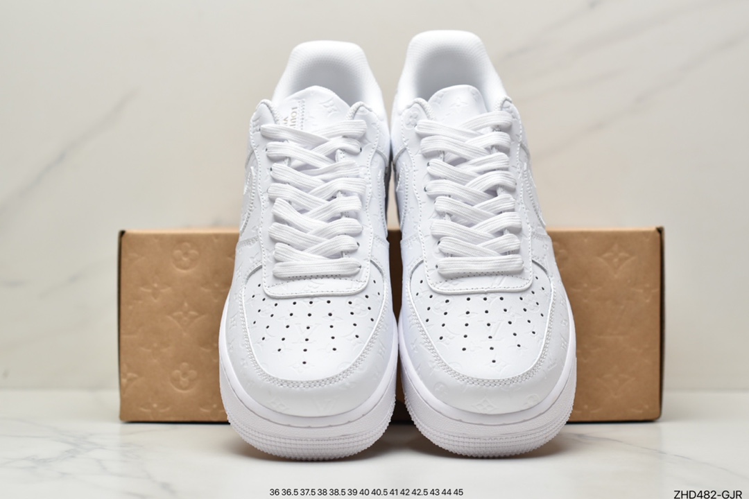 300 超奢联名 路易威登 LV×Nike Air Force 1 Low 07 空军一号 LV3369-100