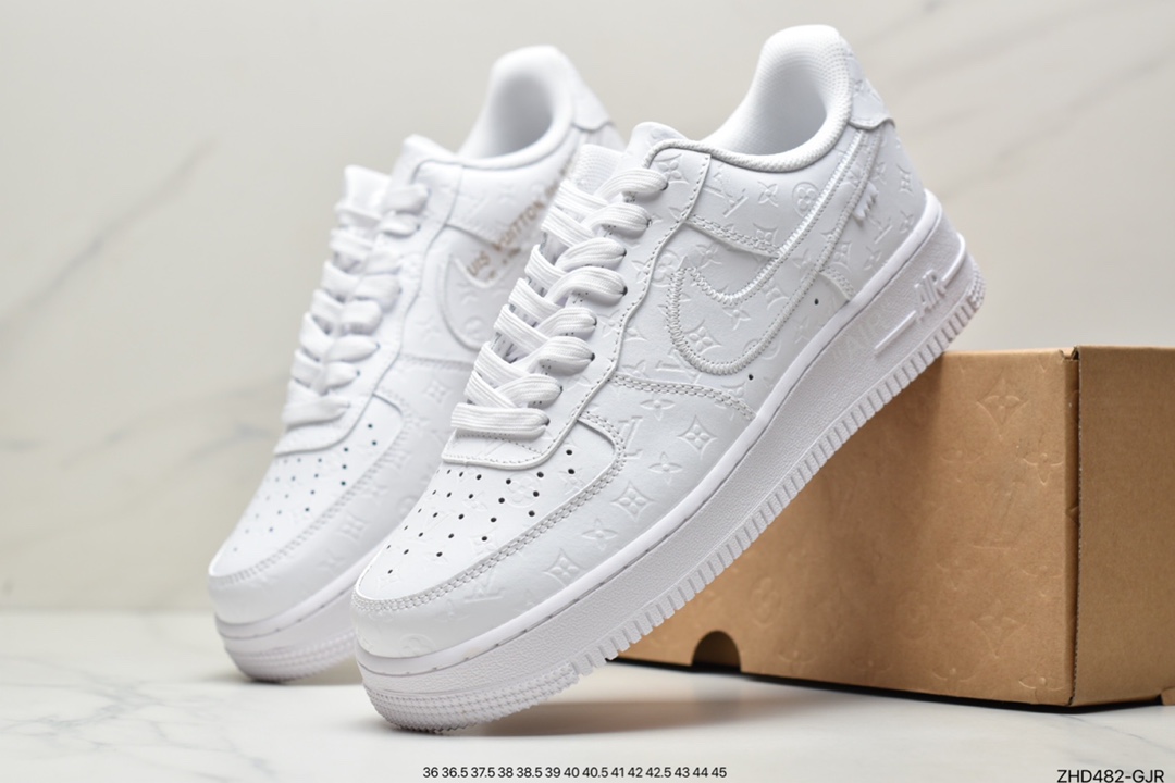 300 超奢联名 路易威登 LV×Nike Air Force 1 Low 07 空军一号 LV3369-100