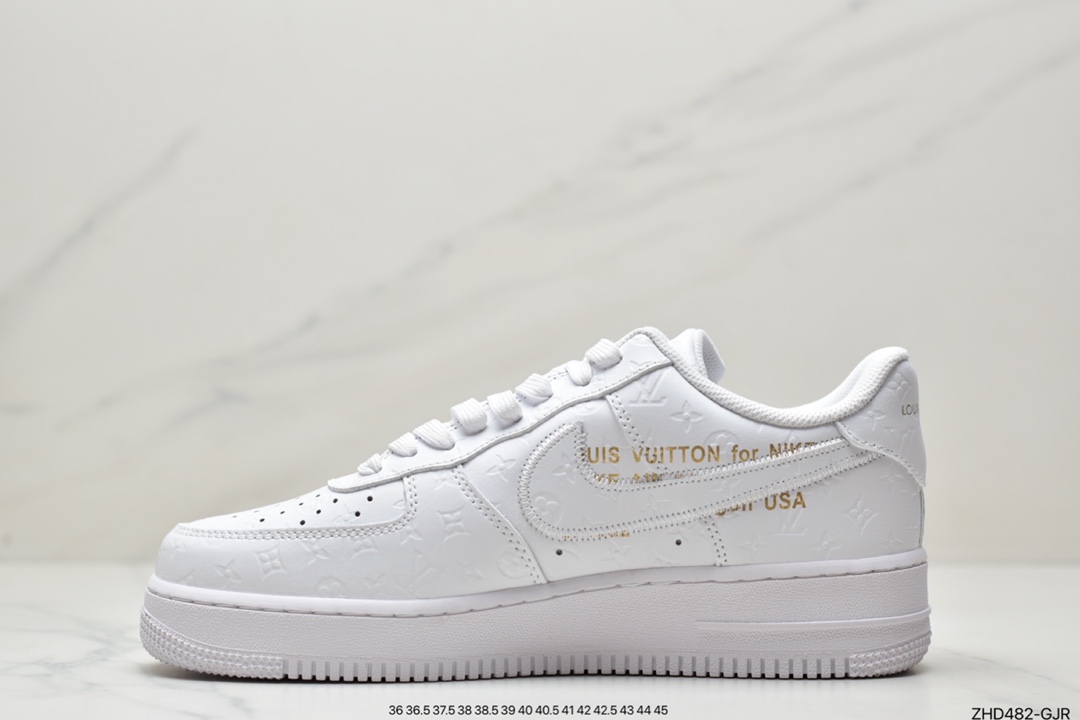300 超奢联名 路易威登 LV×Nike Air Force 1 Low 07 空军一号 LV3369-100