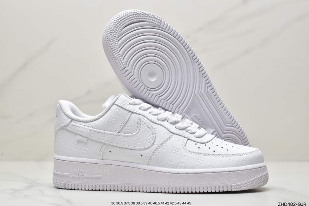 300 超奢联名 路易威登 LV×Nike Air Force 1 Low 07 空军一号 LV3369-100