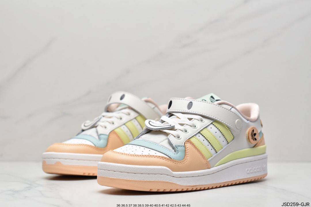 Adidas Adidas Clover Originals Forum 84 Low Rome series Velcro low-top retro shoes HQ6374