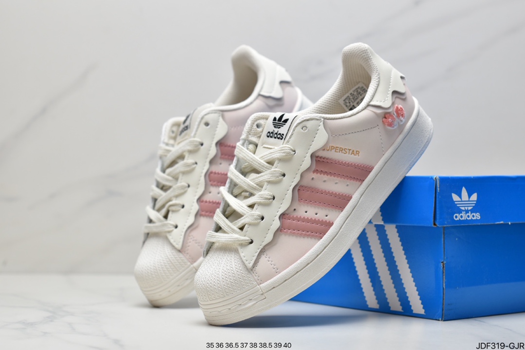 Adidas adidas Clover Originals Superstar”White/Black/Gold”shell head classic all-match casual sports shoes GV3429