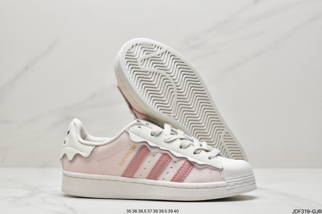 Adidas adidas Clover Originals Superstar”White/Black/Gold”shell head classic all-match casual sports shoes GV3429