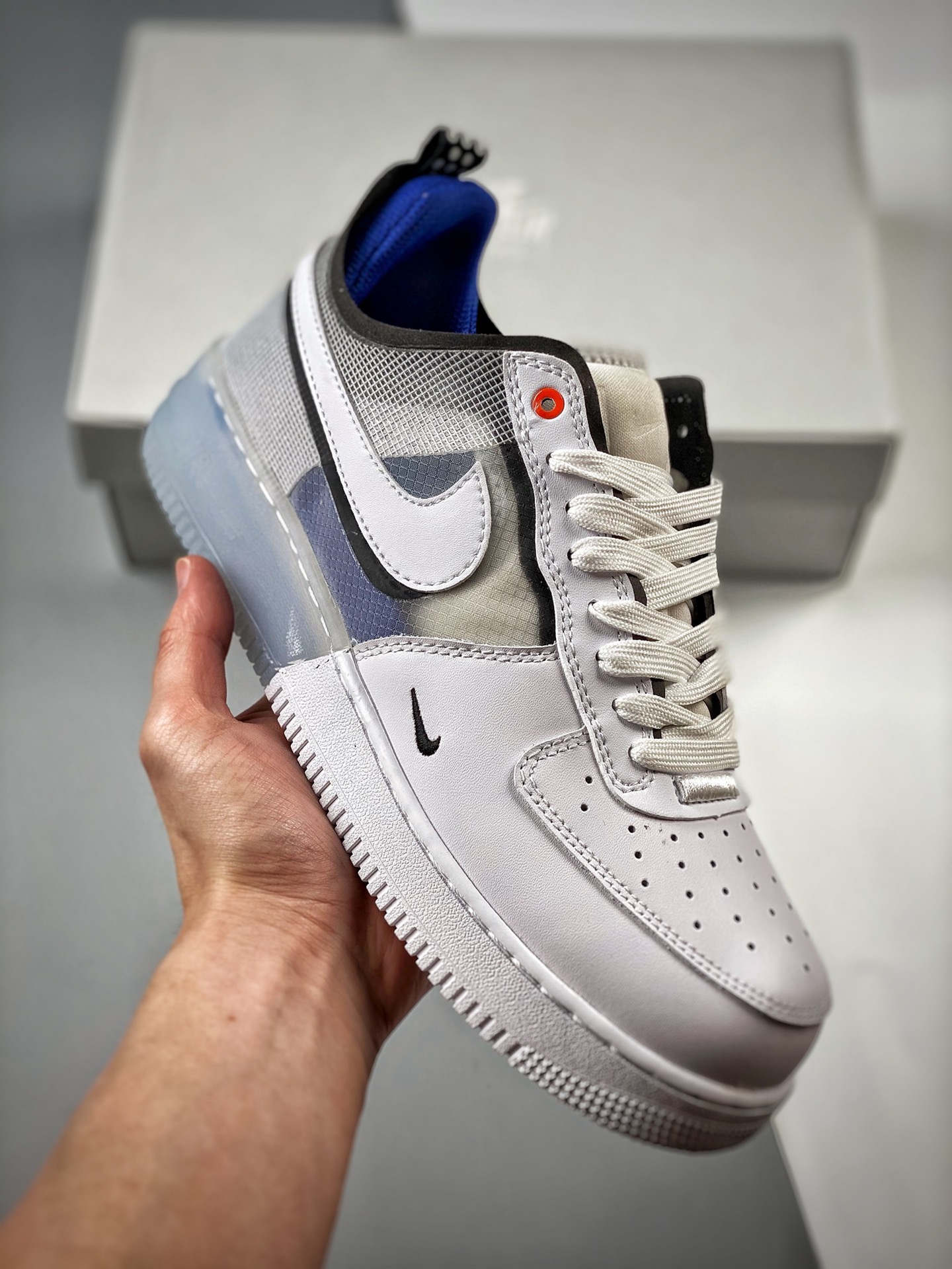 -3 NK Air Force 1 Low zapatillas de skate Air Force One "Blanco, Negro y Gris", sincronizado con la oficial, calidad or…