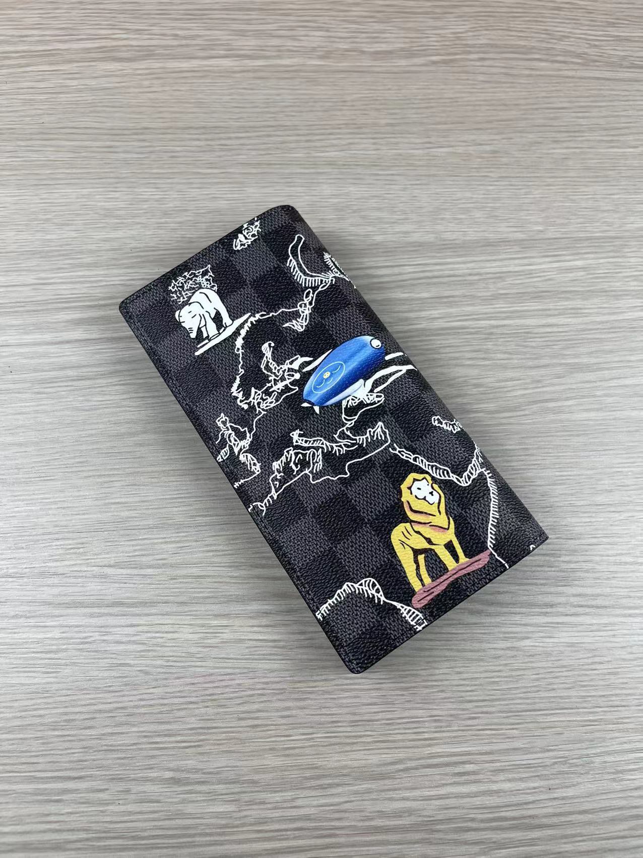 Leather bifold wallet interior with card slots