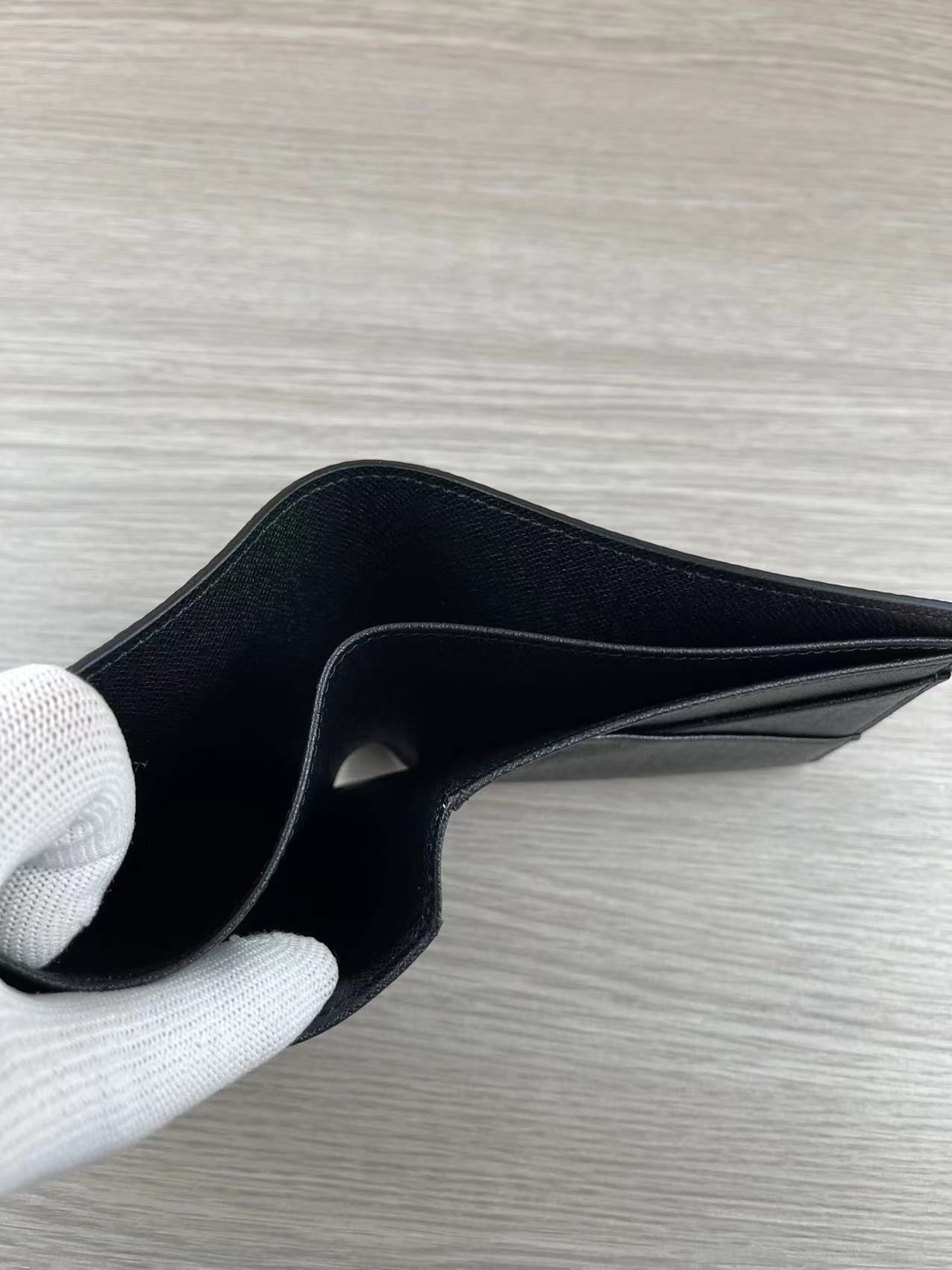 Premium leather bifold wallet - stitching detail