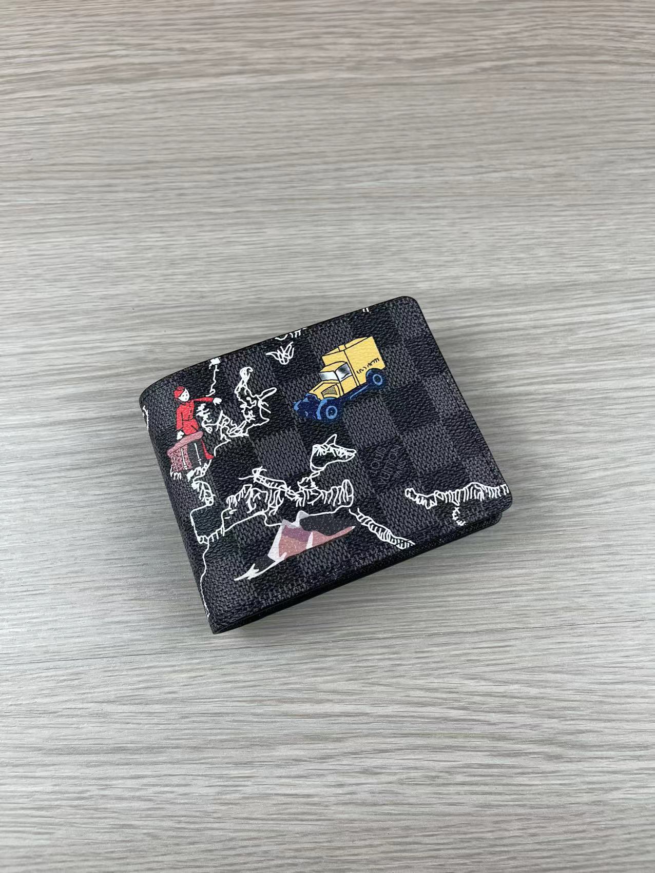 Premium leather bifold wallet - front view