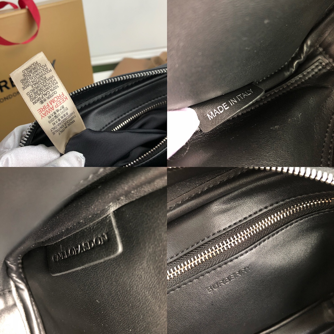 Burberry Check Pouch Black 22.5x5.5x15cm everyday