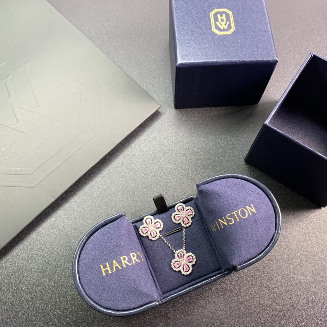 NO:101329,Mother's Day Gift Recommended Necklace Earrings HW/Herry Winston Full Diamond Necklace-Earrings Sterling Silver Material,Herry, Necklace, Pure Silver19860909母亲节礼物推荐 项链耳钉 HW/海瑞温斯顿满钻项链-耳钉纯银材质,海瑞,necklace,pure silver,Jewelry