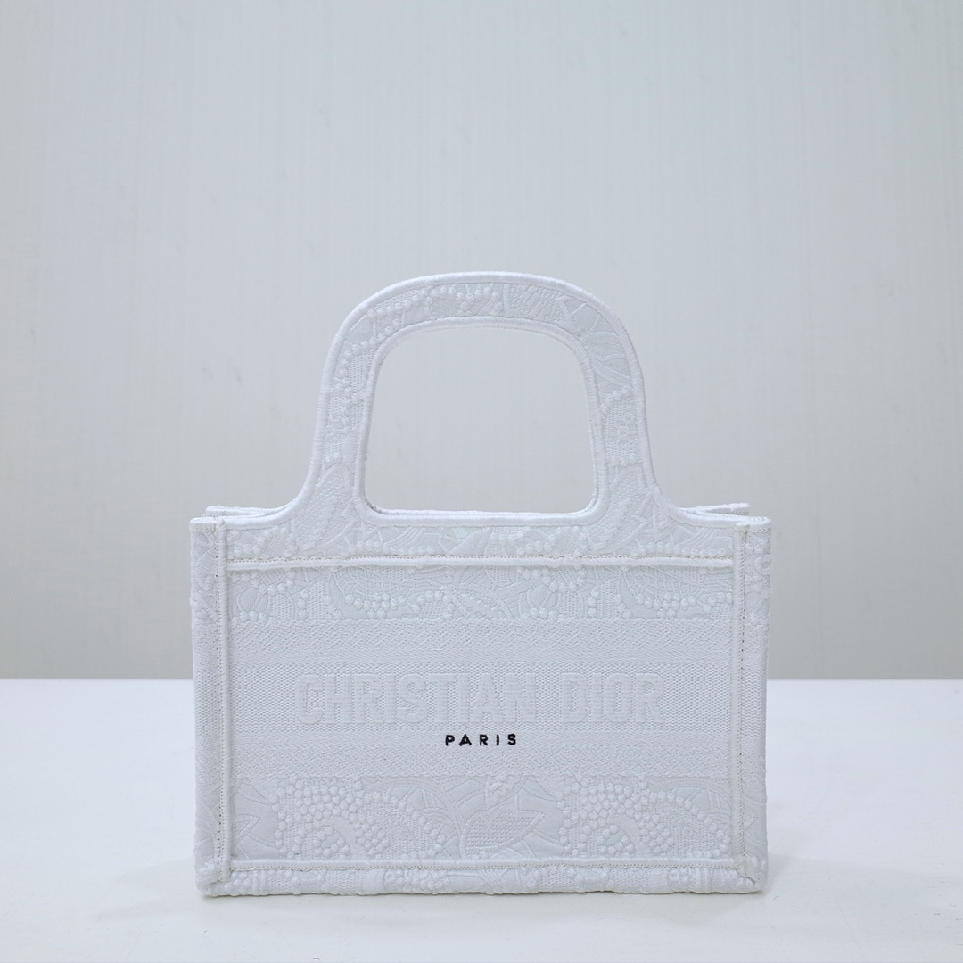 Dior Book Tote Tote Bags Embroidery Mini