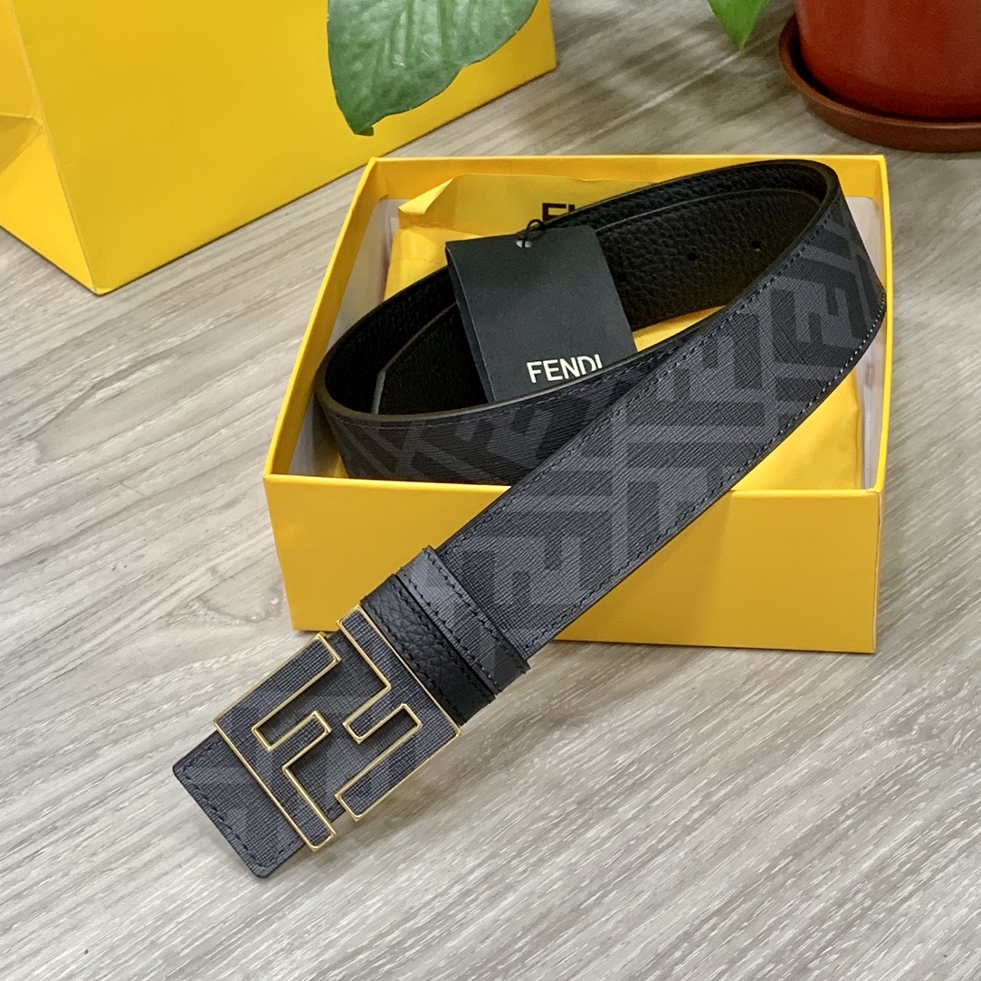 Fendi Cinture Nero Grigio Fashion