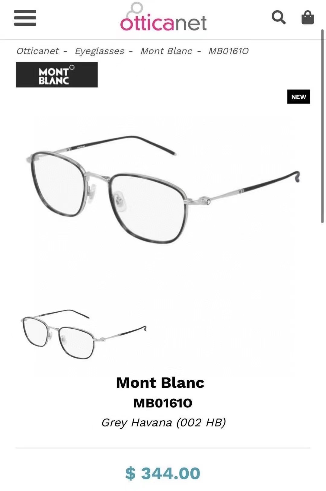 ，官网新款【MONT BLAN*】万宝*龙 MB0161O  金胶配合 配戴舒适 男女时尚全框光学近视架