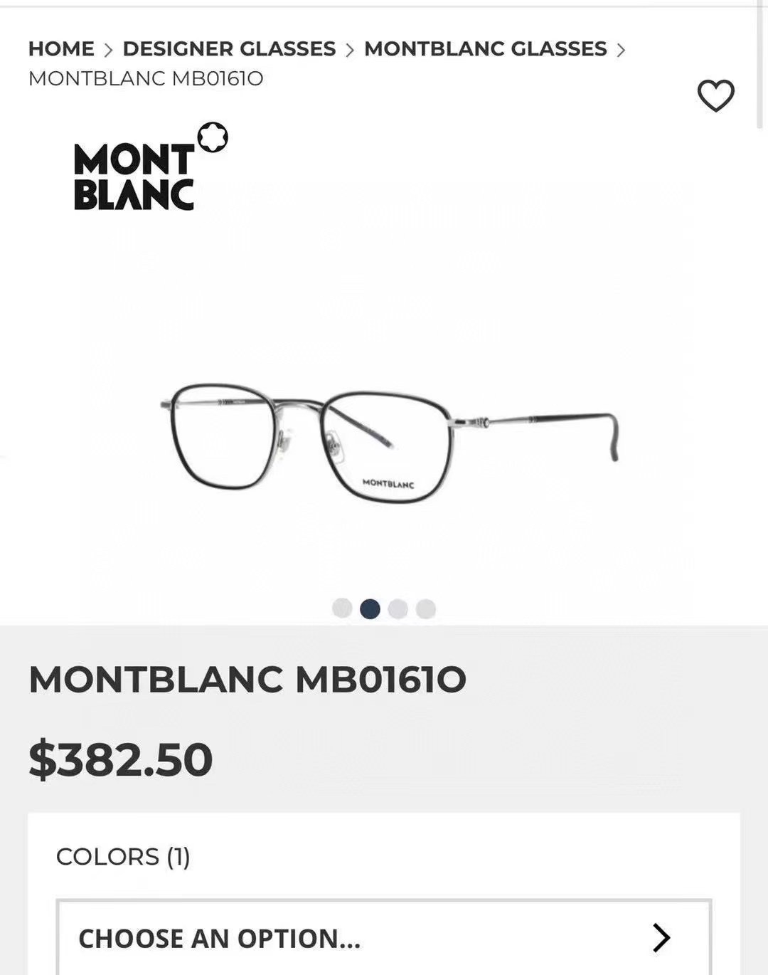 ，官网新款【MONT BLAN*】万宝*龙 MB0161O  金胶配合 配戴舒适 男女时尚全框光学近视架