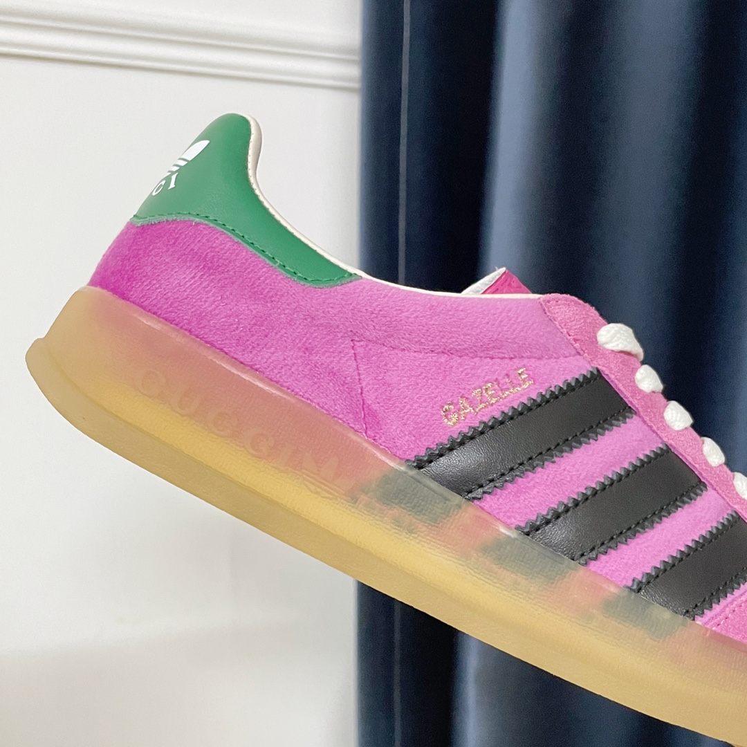 Adidas x Gucci Gazelle Sneakers: Nostalgic Style for Couples, Premium Materials, Unique Design - 图片 8