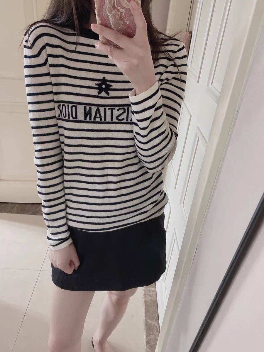 022迪奥条纹毛衣"