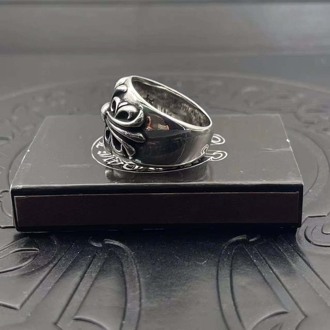 Chrome Hearts 高版本克罗心大号守护者戒指，内圈刻字 一致手写字体，细节到位刻字清晰，男女均可佩戴，美码5至11可选