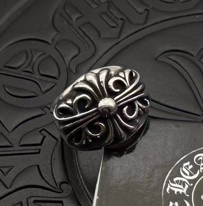 Chrome Hearts 高版本克罗心大号守护者戒指，内圈刻字 一致手写字体，细节到位刻字清晰，男女均可佩戴，美码5至11可选