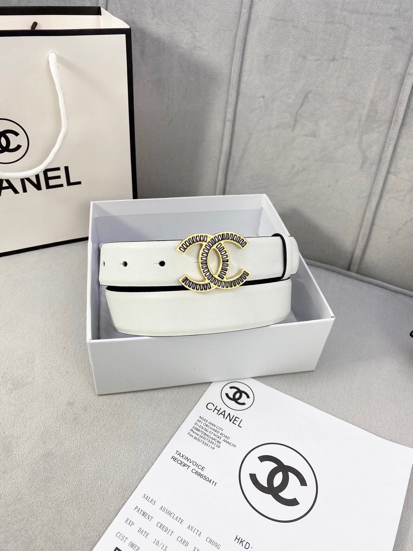 Chanel レディース腰ベルト 新作 柔らかい小牛皮 銀色金属鋼扣