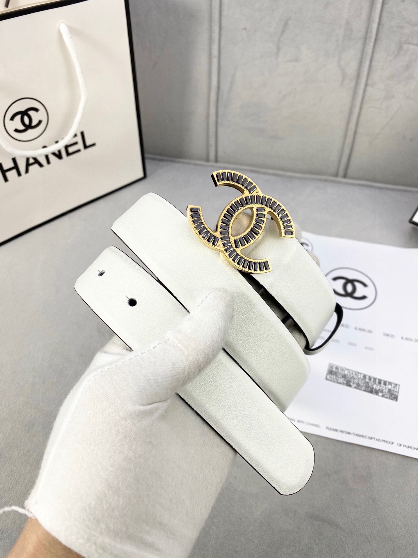 Chanel レディース腰ベルト 新作 柔らかい小牛皮 銀色金属鋼扣