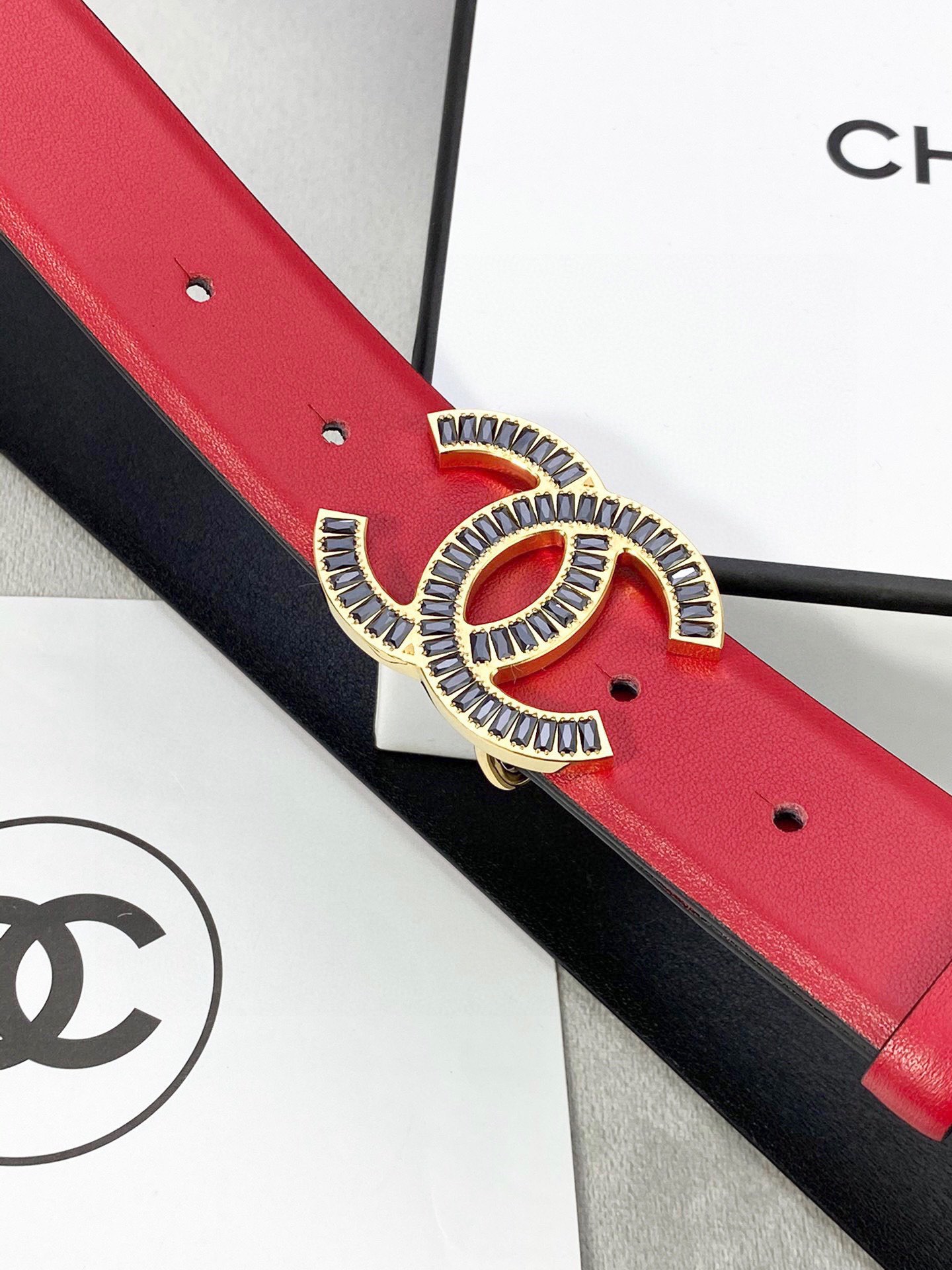 Chanel レディース腰ベルト 柔らかい牛皮と金属鋼扣