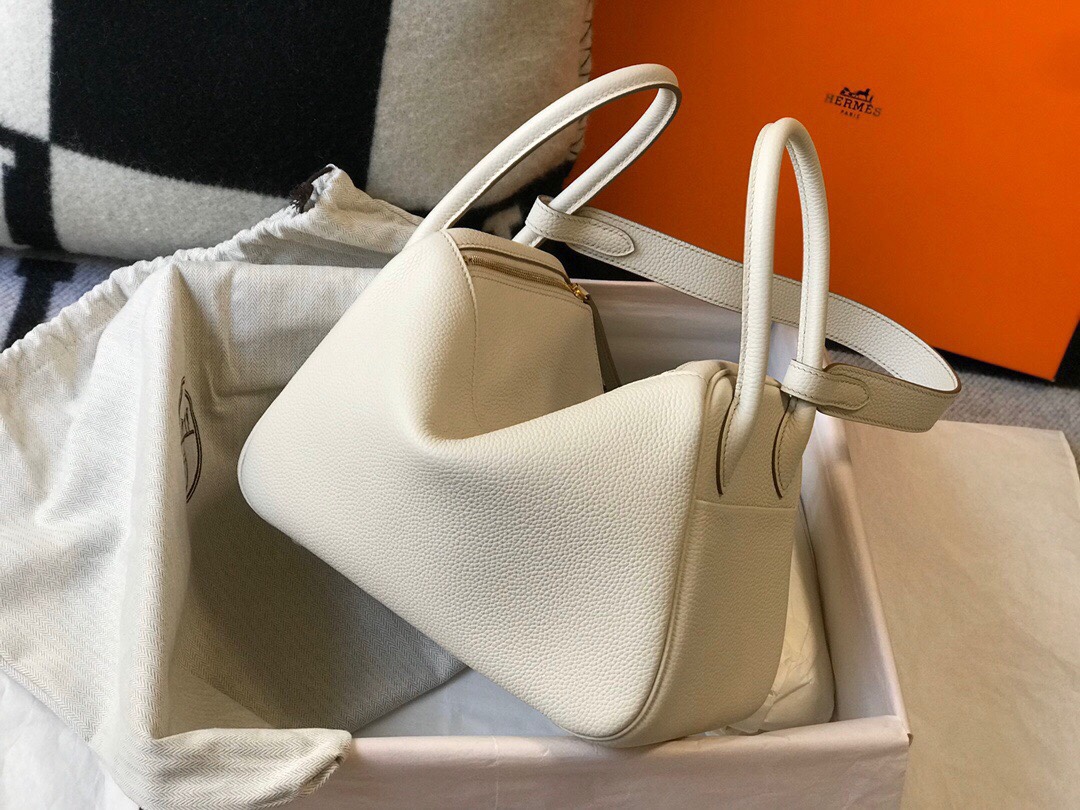 Lindy 26cm 金扣 ハンドバッグ - Togo小牛レザー製