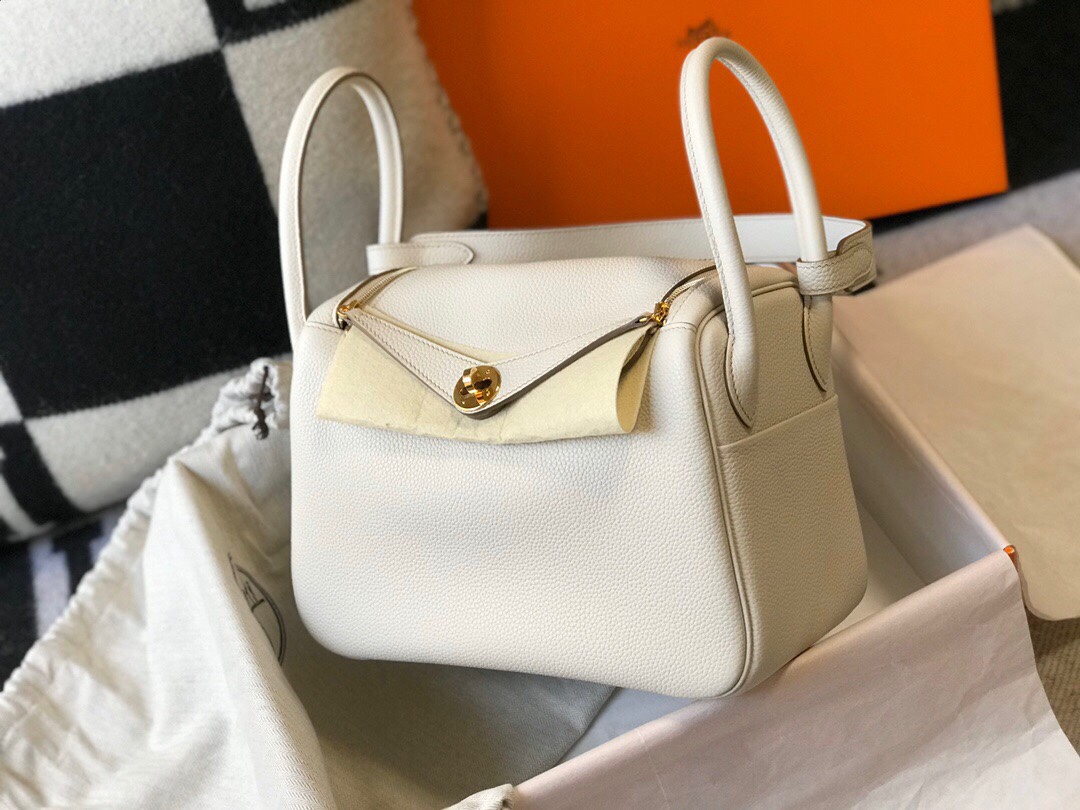 Lindy 26cm 金扣 ハンドバッグ - Togo小牛レザー製