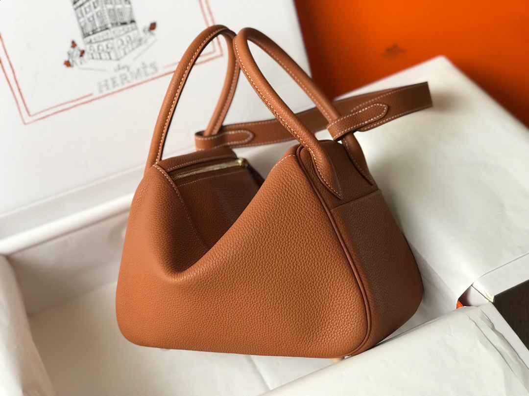 Lindy 26cm 金扣 - 高品質Togo小牛素材のハンドバッグ