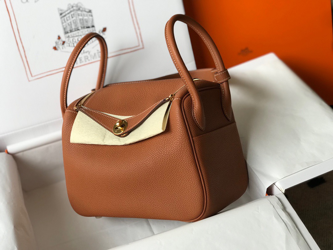 Lindy 26cm 金扣 - 高品質Togo小牛素材のハンドバッグ