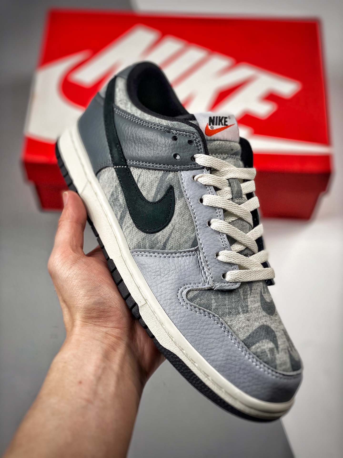 -2 Nk Dunk SB Low blanco/negro/gris, producción original de fábrica grande, lanzamiento inicial con fotos reales, mater…